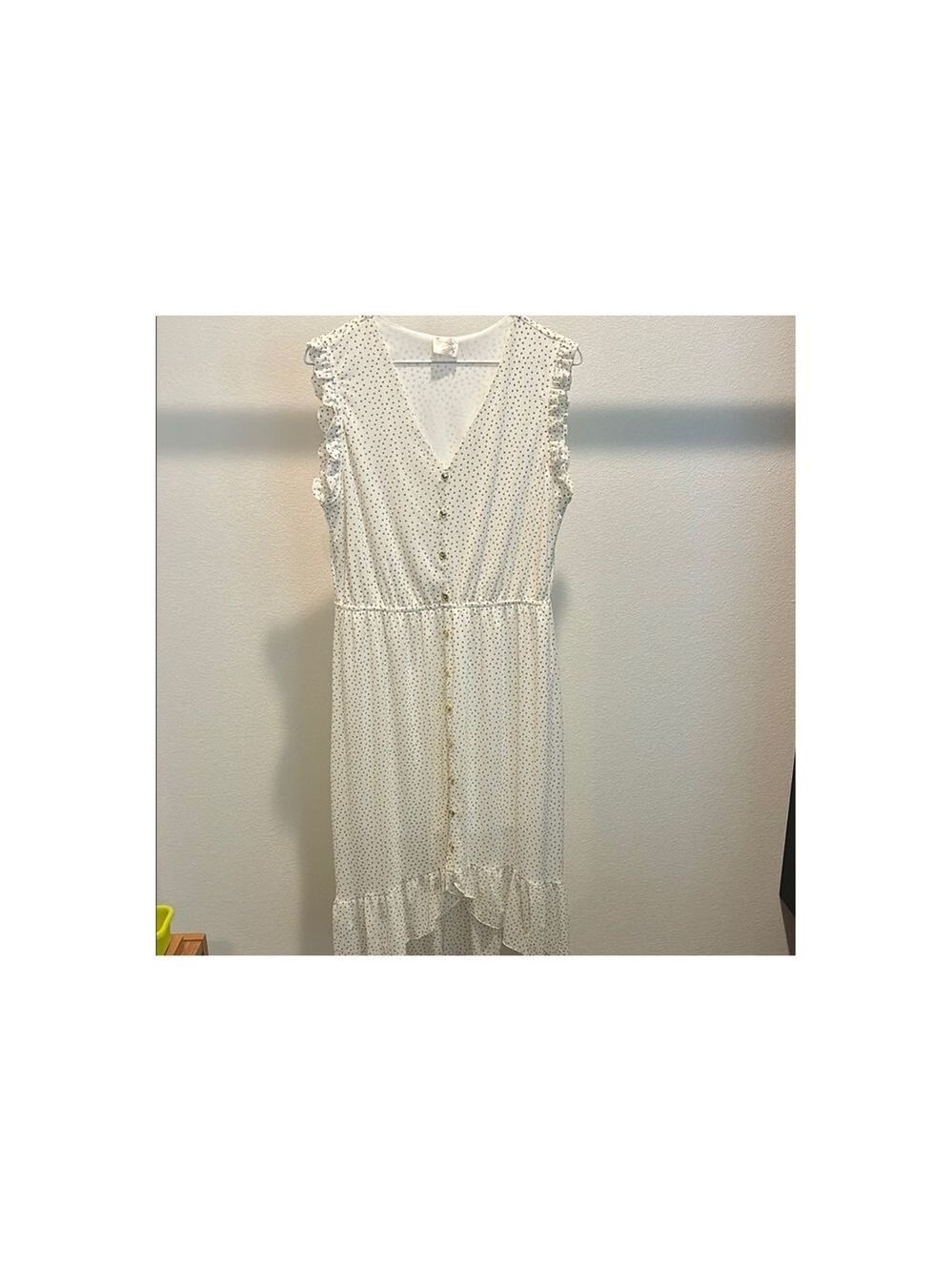 Siren Lily White Eyelet Ruffle Maxi Dress